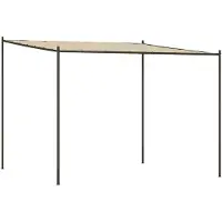 vidaXL Prieel 3x3 m 180 g/m² stof en staal beige