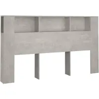 vidaXL Hoofdbordkast 180x18,5x104,5 cm betongrijs