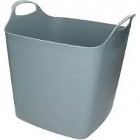 Bathroom Solutions Opbermand/kuip/emmer - flexibel - blauw - 25 liter - Opbergmanden