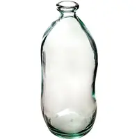 Atmosphera bloemenvaas Organische fles vorm - helder transparant - glas - H36 x D15 cm - Vazen