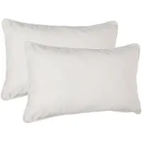 Atmosphera Bank/sierkussens Sophia - 2x stuks - 30 x 50 cm - polyester met rits - Sierkussens