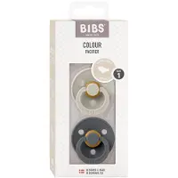 BIBS Colour Schnuller - 2er-Pack - Gr. 1 - Anatomisch - Sand/Iro - - 0-6 mt - Schnuller