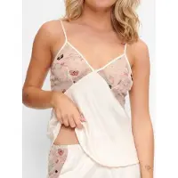 Lingadore Night Slaapshirt Powder Puff | Maat: 3XL | Kleur: Beige