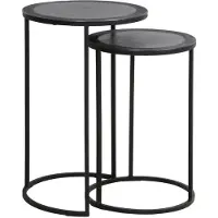Light & Living Bijzettafel Talca Set van 2 stuks, lood antiek