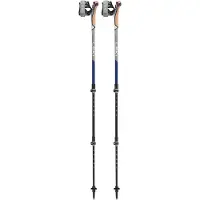LEKI Traveller Carbon Nordic Walking Stokken Blauw/Grijs (90-130 cm) || Maat: 130