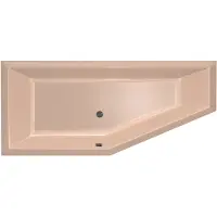 Xenz Ligbad Beterbad Society Compact Links 170x75x44 cm Mat Zwart
