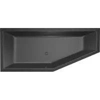 Xenz Ligbad Beterbad Society Compact Links 180x80x44 cm Mat Zwart