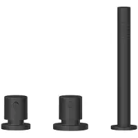 Xenz Duero badrandkraan 3 gats thermostatisch ebony mat zwart