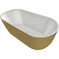 Xenz Humberto Solid Surface bad 170x72x63 Bicolor Wit/Goud