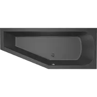 Beterbad Hoekbad Xenz Lagoon Compact 170x75x45 cm Rechts Ebony