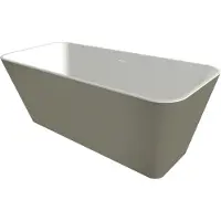 Xenz Christiano vrijstaand bad solid surface 170x75x65cm grijs/wit