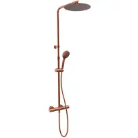 Xenz Duero - Thermostatisch opbouw doucheset telescopisch oud koper