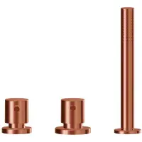 Xenz Duero badrandkraan 3 gats thermostatisch oud koper