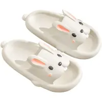 SOMIC Paashaas Dames Badslippers - Meisjes Slippers - Pasen Kinderpaashaas -Kids Teenslippers - Schattige konijn slides - Wit - Maat 38/39