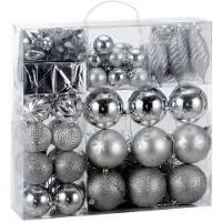 Deuba Kerstballen Zilver 103-delig