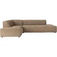 Zuiver Fat Freddy Rib Hoekbank Links - Caramel