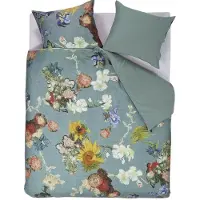Beddinghouse Dekbedovertrek Partout des Fleurs Green Satijn-140 x 200 / 220 cm | 1-Persoons