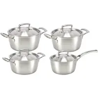 Habonne Queen triply pannenset 4 delig rvs