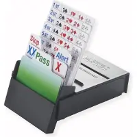 Bbs Biddingbox Bridge Partner Luxe - Set van 4 - Zwart - 100% plastic biedkaarten