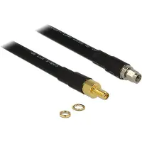 DeLOCK RP-SMA (m) - RP-SMA (v) verlengkabel - CFD400/LLC400 - 50 Ohm / zwart - 5 meter