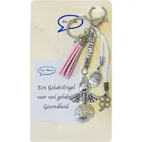 Een Wens Een Geluksengel voor Veel Geluk in Gezondheid Roze