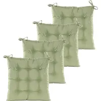 Anna's Collection Stoelkussen gewatteerd - 6x - mint groen - 38 x 38 cm - binnen/buiten