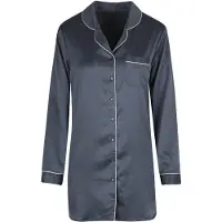 Lingadore Night Nachthemd Nine Iron | Maat: S | Kleur: Donker Grijs