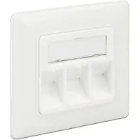 DeLOCK Keystone Wall Outlet 3 Port compact