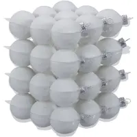 Othmar decorations kerstballen - 36x st - wit - mat - D4 cm - glas - Kerstbal