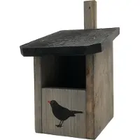 Vogelhuisjes.nl Halfhol - Roodborstje Grijs