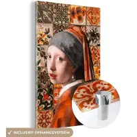 MuchoWow Glasschilderij 20x30 cm - Schilderij acrylglas - Meisje met de parel - Johannes Vermeer - Olieverf - Foto op glas - Schilderijen