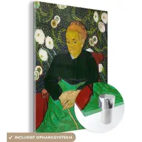 MuchoWow Glasschilderij 120x160 cm - Schilderij acrylglas - Portret van Madame Roulin - Vincent van Gogh - Foto op glas - Schilderijen