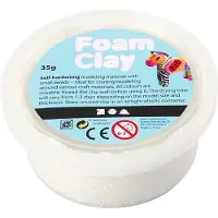 Creativ Company Foam Clay, zelfuithardende klei, wit, 35 gram