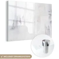 MuchoWow Glasschilderij 180x120 cm - Schilderij acrylglas - Acrylverf - Verf - Design - Foto op glas - Schilderijen