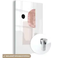 MuchoWow Glasschilderij 20x30 cm - Schilderij acrylglas - Abstract - Pastel - Design - Foto op glas - Schilderijen