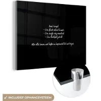 MuchoWow Glasschilderij 40x30 cm - Schilderij acrylglas - Oma's recept - Koken - Quotes - Spreuken - Oma - Foto op glas - Schilderijen