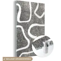 MuchoWow Glasschilderij 20x30 cm - Schilderij acrylglas - Abstract - Minimalisme - Design - Foto op glas - Schilderijen