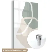 MuchoWow Glasschilderij 20x30 cm - Schilderij acrylglas - Minimalisme - Pastel - Design - Foto op glas - Schilderijen