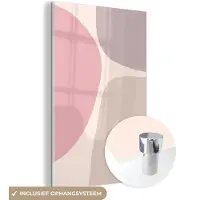 MuchoWow Glasschilderij 20x30 cm - Schilderij acrylglas - Design - Pastel - Minimalisme - Foto op glas - Schilderijen