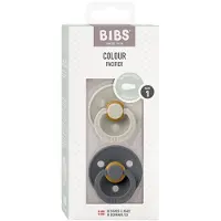 BIBS Colour Symmetrische Fopspeen Sand/Iron Maat 2 | 2 stuks