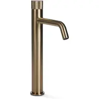 BLUE LABEL Brondby Facet Wastafelkraan Highriser - Geborsteld Goud PVD - Zonder Waste - Messing - Kranen, Wastafelkranen, Opbouw Wastafelkranen