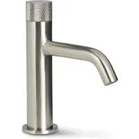 BLUE LABEL Brondby Facet Wastafelkraan - Geborsteld Nikkel PVD - Zonder Waste - Messing - Kranen, Wastafelkranen, Opbouw Wastafelkranen