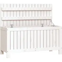 vidaXL Tuinkist, wit, 108x42,5x54 cm, massief hout, grenen