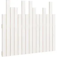 vidaXL Hoofdbord wandmontage 95,5x3x80 cm massief grenenhout wit