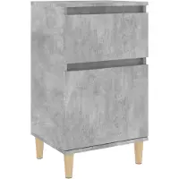 vidaXL Nachtkastje 40x35x70 cm bewerkt hout betongrijs