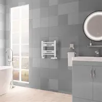 Eastbrook Biava multirail handdoekradiator 40x35cm 145W wit mat