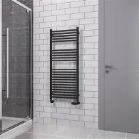 Eastbrook Tuscan Square multirail handdoekradiator 50x120cm 662W zwart mat