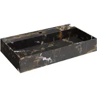 Saniclear Portoro Gold marmer wastafel 80x46cm met kraangat