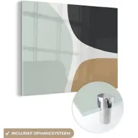 MuchoWow Glasschilderij 120x90 cm - Schilderij acrylglas - Pastel - Minimalisme - Design - Foto op glas - Schilderijen