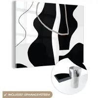 MuchoWow Glasschilderij 40x30 cm - Schilderij acrylglas - Abstract - Minimalisme - Design - Foto op glas - Schilderijen